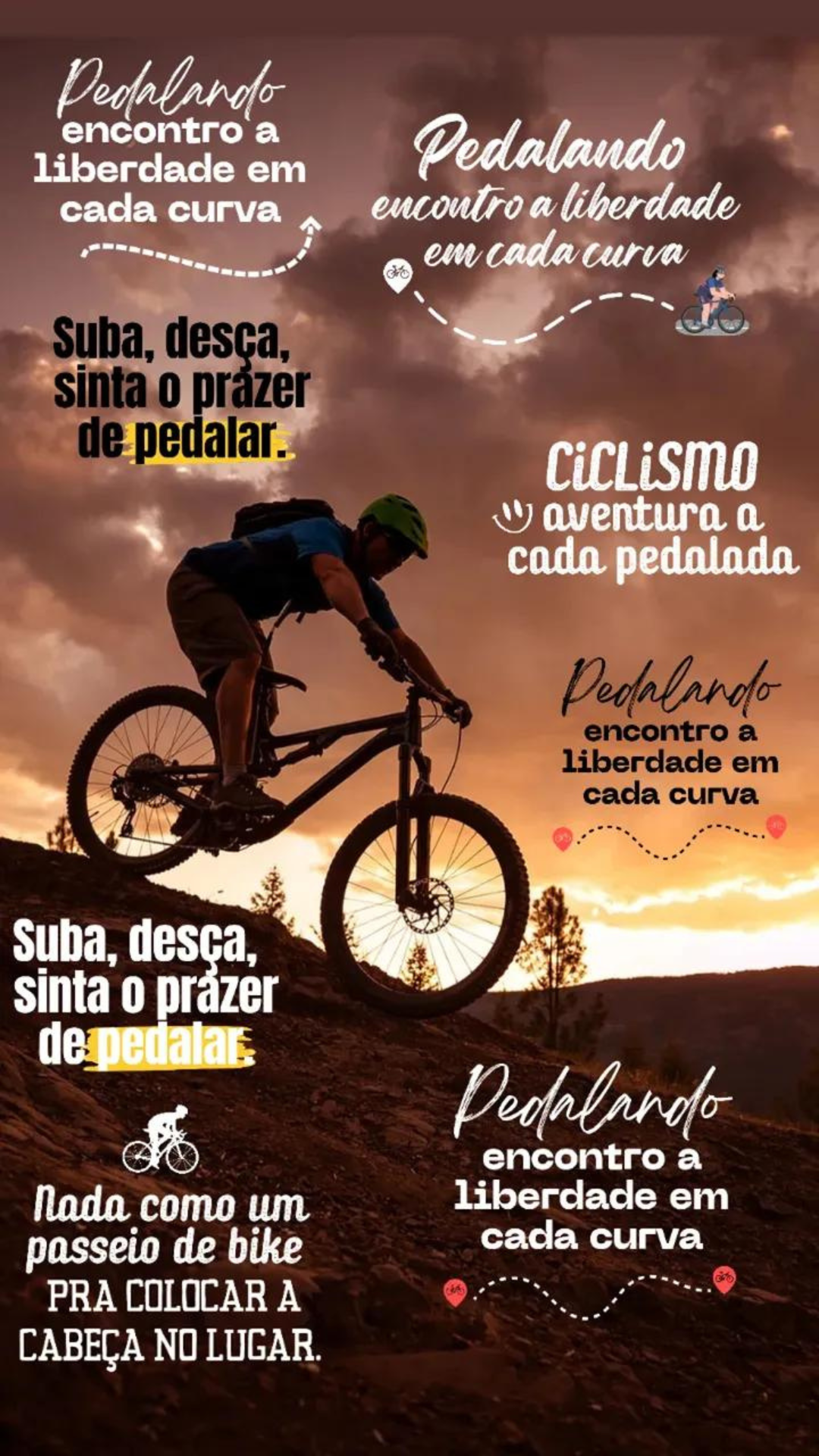 Exemplos de figurinhas para Ciclismo