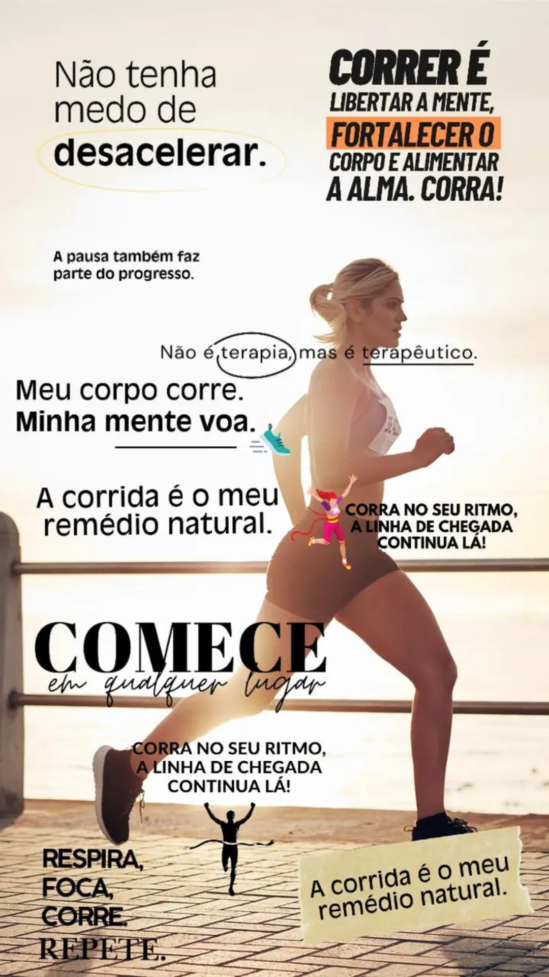 Exemplos de figurinhas para Corrida