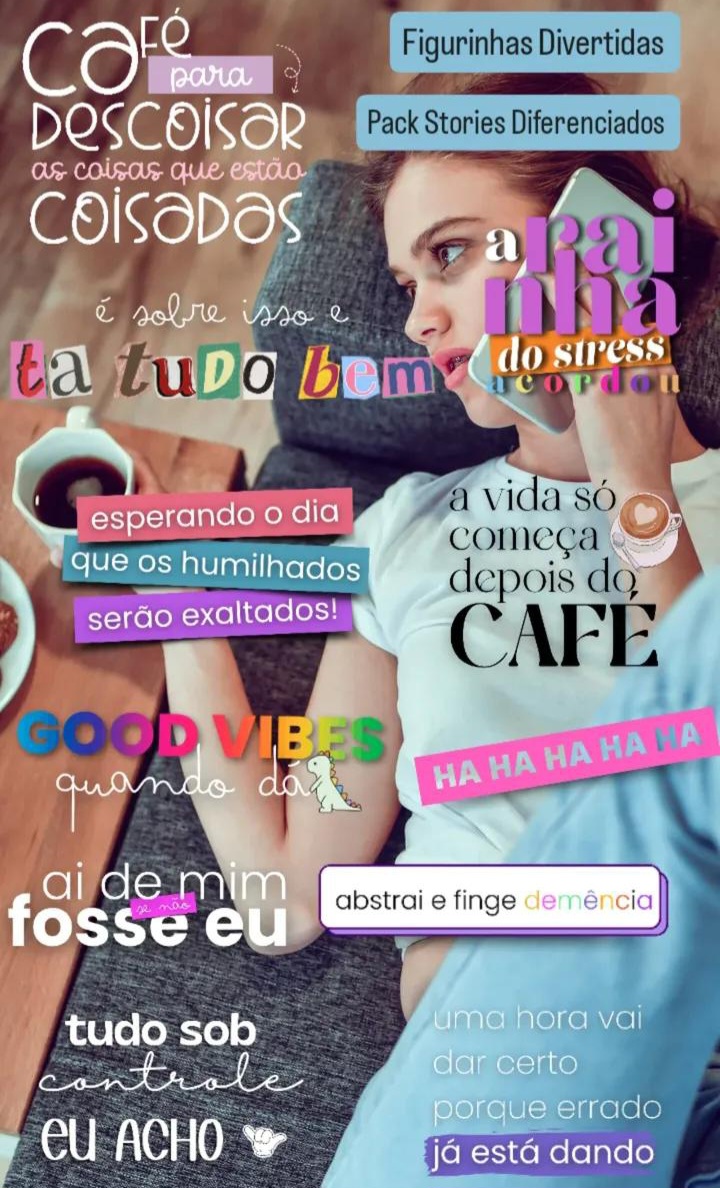 Exemplos de figurinhas sobre Dia a dia