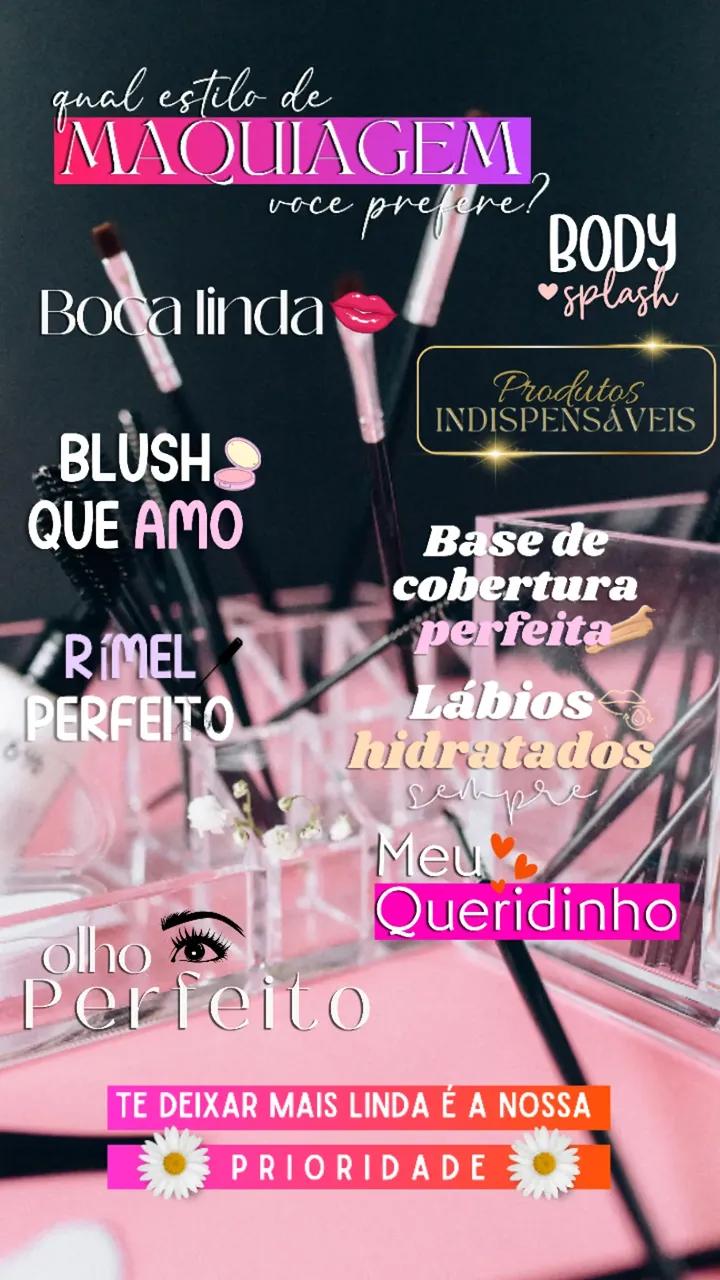 Exemplos de figurinhas sobre Beleza e estética